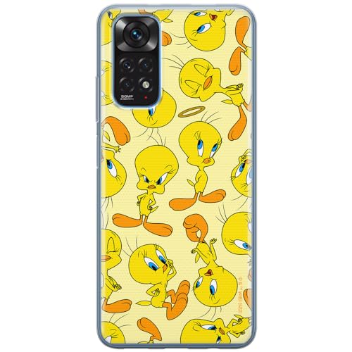 ERT GROUP etui na telefon Xiaomi REDMI NOTE 11/11s 5G/11t 5g/POCO M4 PRO 5G, case oryginalny i oficjalnie licencjonowany przez Looney Tunes, wzór Tweety 010, częściowo przeźroczyste