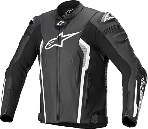 Alpinestars Missile V2 skórzana kurtka motocyklowa (czarna/biała, 56)