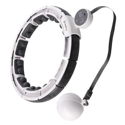 HMS HHM16 Hula Hop z magnesem i obciążeniem biały + licznik