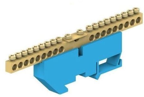 An-Kom LZN1803-N Listwa zaciskowa na szynę 19-torowa /18x10mm2+1x35mm2/ niebieski