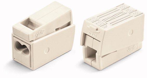 Złączka, szybkozłączka oświetleniowa 2x1-2,5mm2 biała