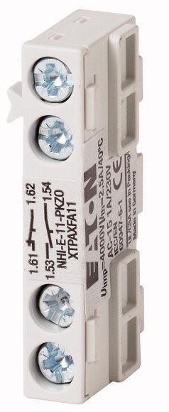 Styk pomocniczy NHI-E-11-PKZ0 1NO 1NC montaż czołowy