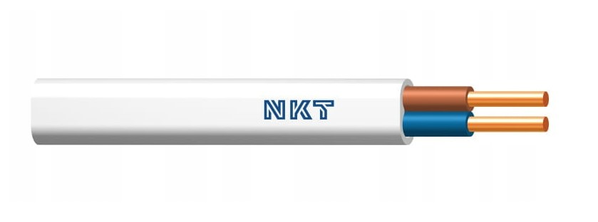 Przewód YDYp 2x1,5 450/750V instal biały, NKT Cables