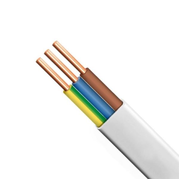 Przewód YDY 3x2,5 żo 450/750V biały, krążek 100mb