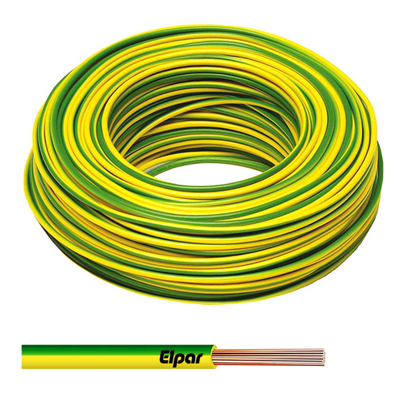 Przewód LgY 4 żółto-zielony H07V-K jednożyłowy, ELPAR
