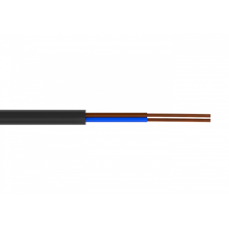 zamel Przewód mieszkaniowy H03VV-F (OMY) 2x1 czarny 300/300V /100m/