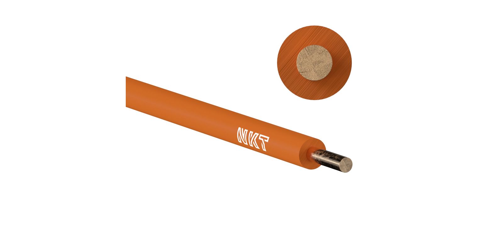 Przewód DY 2,5 brązowy H07V-U 450/750V, krążek 100m, NKT CABLES