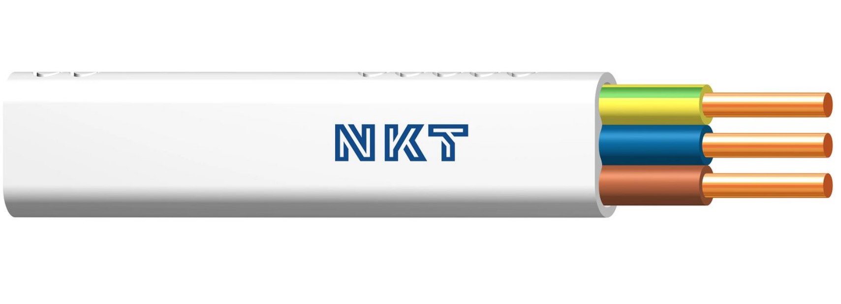 Przewód YDYp 3x4 żo 450/750V biały, krążek 100mb, NKT Cables