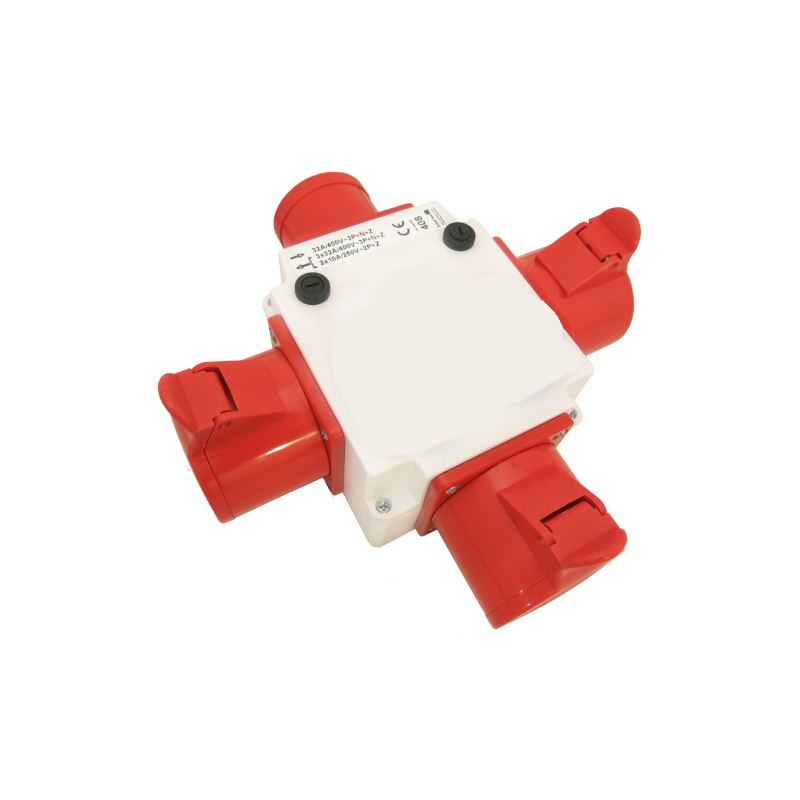 Rozdzielacz siłowy IP44 wt.32A/5st.+ gn.32A/5st.+2x16A/5st.