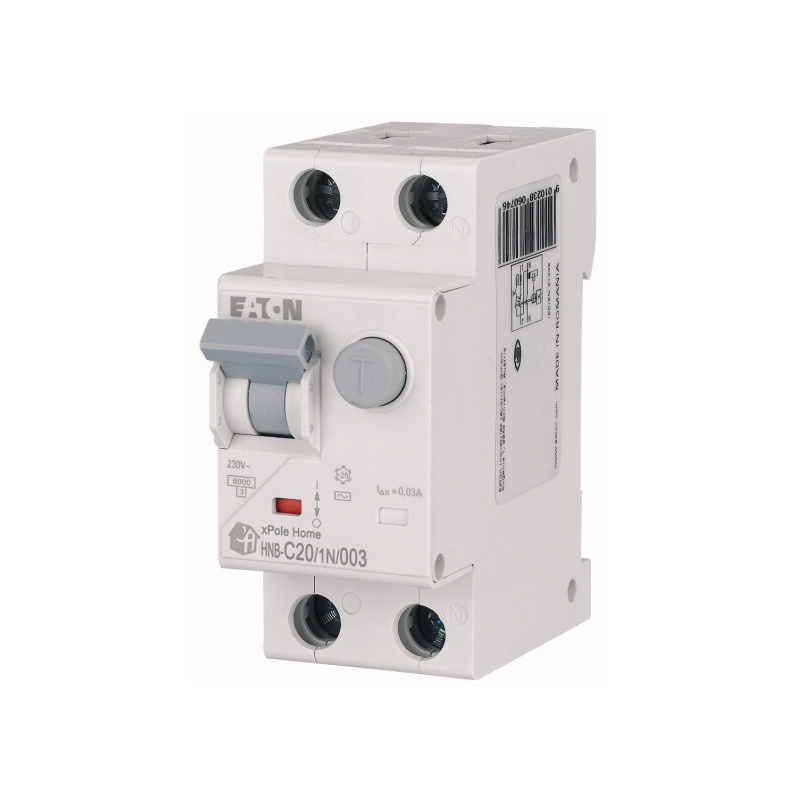 Wyłącznik różnicowo-nadprądowy HNB-C20/1N/003 2P C 20A 0,03A, 30mA typ AC