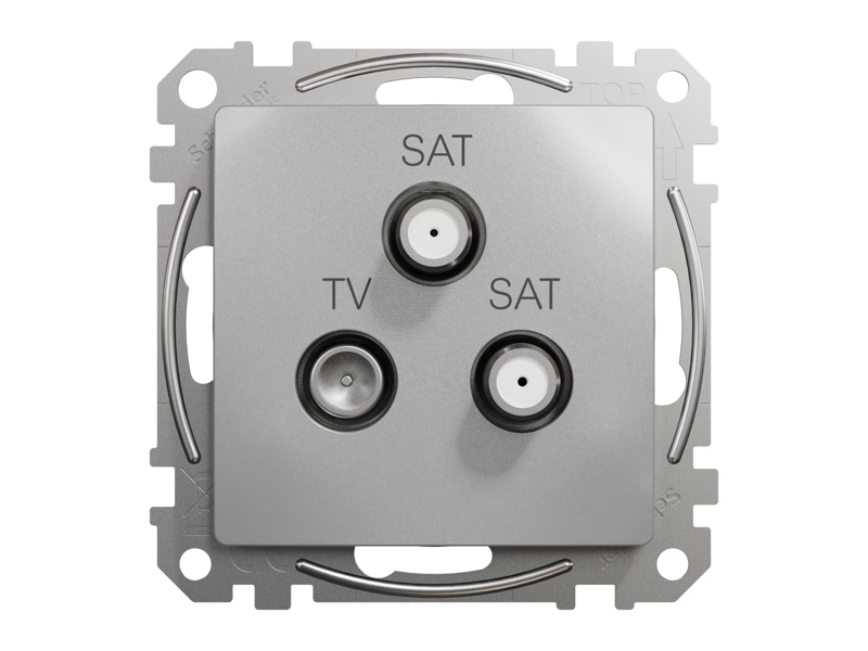 Sedna Design&Elements Gniazdo R/SAT/SAT końcowe 4dB , srebrne aluminum