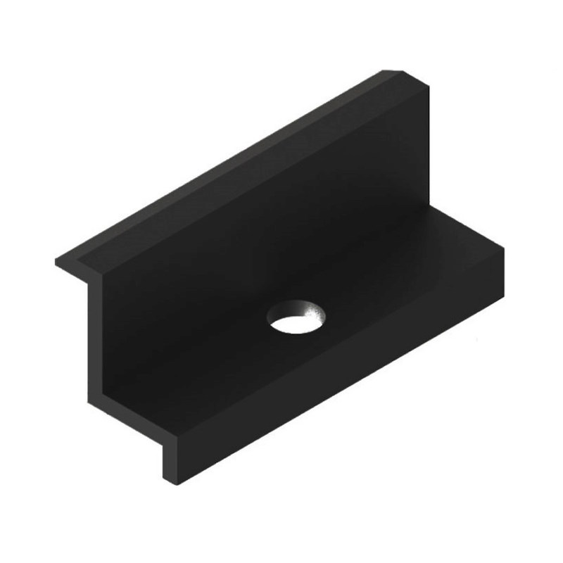 BUF30L Boczny uchwyt panela h=30mm lakierowany czarny