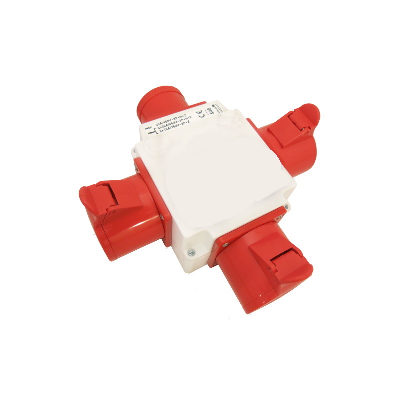 Rozdzielacz siłowy IP44 wt.32A/5st.+ gn.2x32A/5st.+16A/5st.