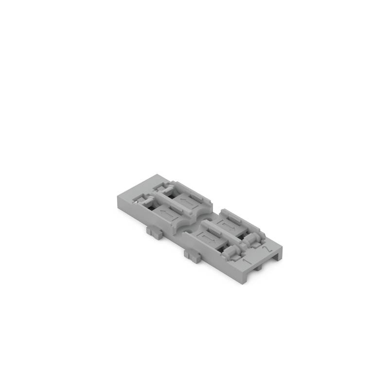 Adapter montażowy 2-tor. do złączki przelotowej 221-2411, szary (opk.5szt)