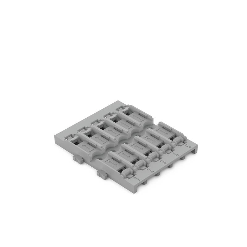Adapter montażowy 5-tor. do złączki przelotowej 221-2411, szary (opk.5szt)