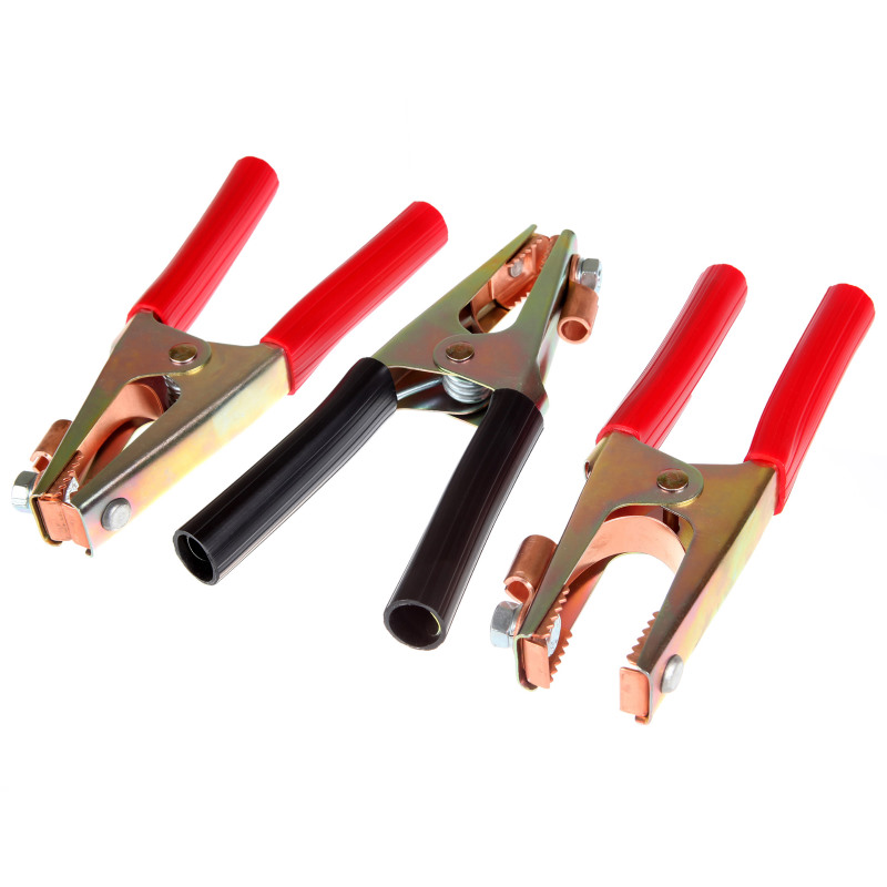 Klema zaciskowa z taśmą przewodzącą do kabli rozruchowych, spawarek