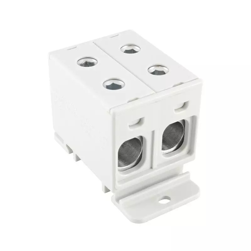 ZŁĄCZKA SZYNOWA ROZDZIELCZA 1-TOROWA 4-OTWORY 50MM2 ZGX 2x50 SZARA