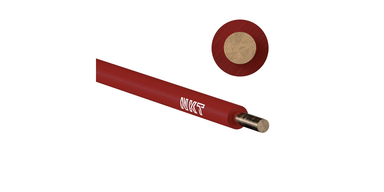 Przewód DY 4,0 brązowy H07V-U 450/750V, krążek 100m, NKT CABLES