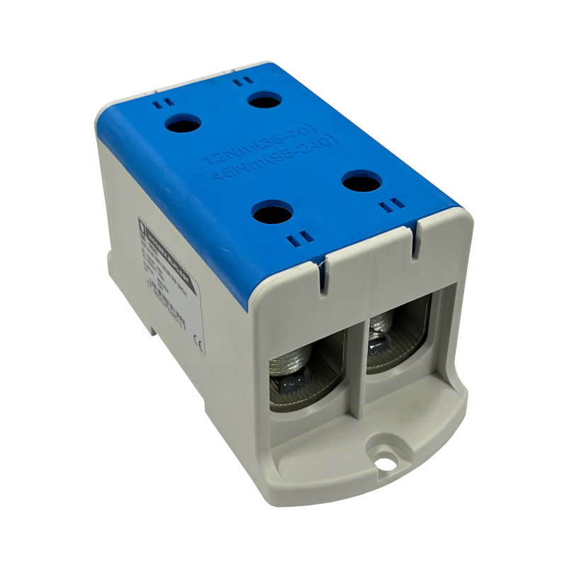 ZŁĄCZKA SZYNOWA JEDNOPOLOWA ZGX 2x240 MM2 NIEBIESKA (Al/Cu)