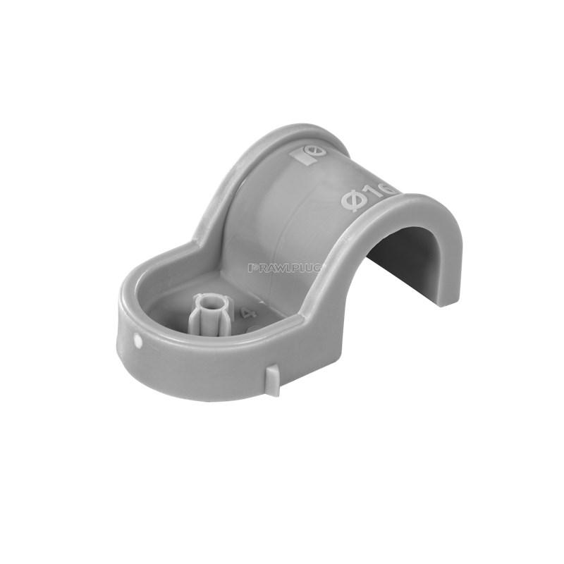 Uchwyt plastikowy 32mm do rurek instalacyjnych, pojedynczy, posadzkowy, wzmoniony PA (50szt.)