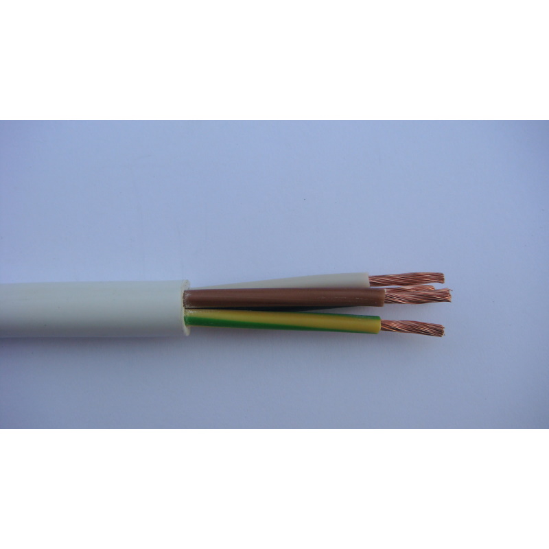 Przewód OMY 4x0,5 żo H03VV-F oponowy, mieszkaniowy 300/300V, biały, ELEKTROKABEL