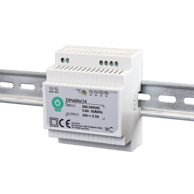 Zasilacz DIN 12V/5A 60W plastic na szynę TH