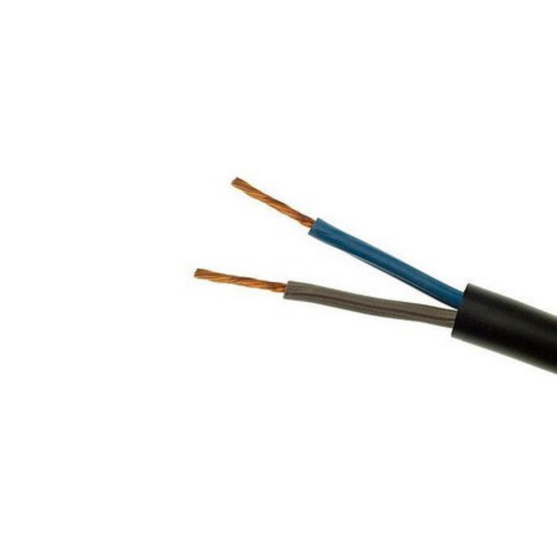 Przewód OW 2x1,0 H05RR-F 300/500V czarny w gumie, ELEKTROKABEL