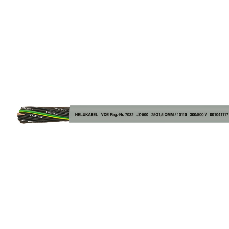 OZ-500 2x1,0 QMM przewód sterowniczy 300/500V żyły czarne numerowane; HELUKABEL