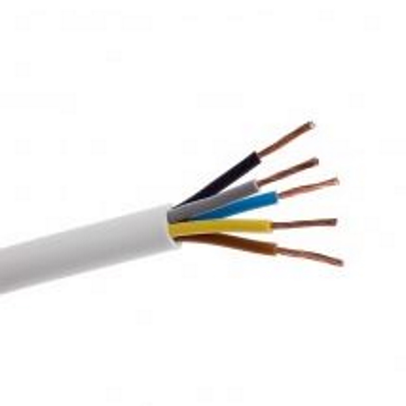 Przewód OWY 5x0,75 żo H05VV-F biały, oponowy, warsztatowy 300/500V, ELEKTROKABEL