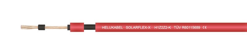 Przewód do instalacji fotowoltaicznych podwójnie izolowany SOLARFLEX-X H1Z2Z2-K 1x6 QMM CZERWONY; HELUKABEL