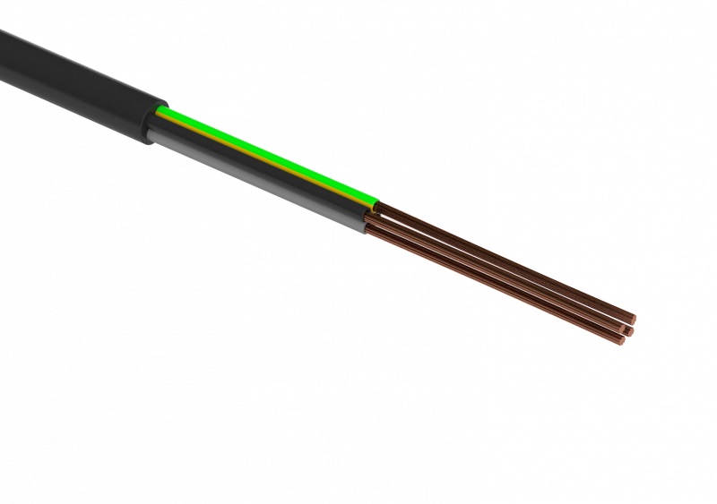 Przewód OWY 4x0,75 H05VV-F 4G 0,75 oponowy, warsztatowy 300/500V; CZARNY krąż.100m; ZAMEL