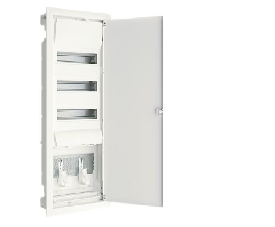 Rozdzielnica p/t hybrydowa, multimedialna 36M 3x12M + 1x płyta montażowa, drzwi pełne VOLTA