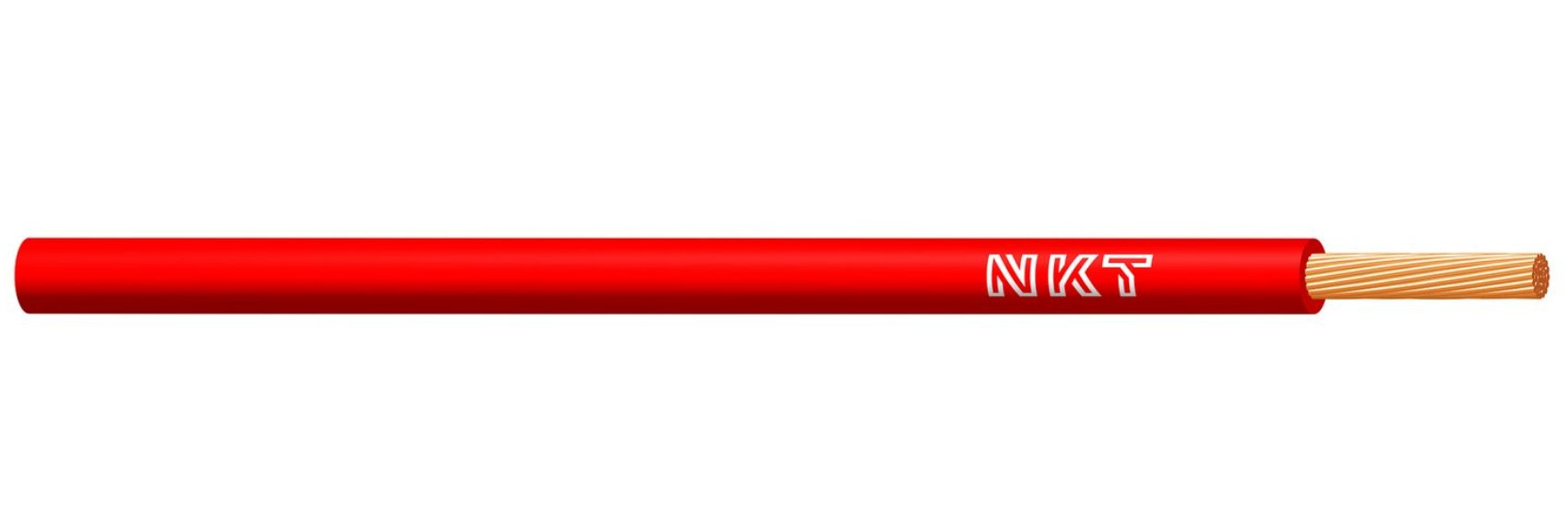 Przewód LgY 2,5 czerwony H07V-K jednożyłowy, żyła giętka, krążek 100m; NKT Cables