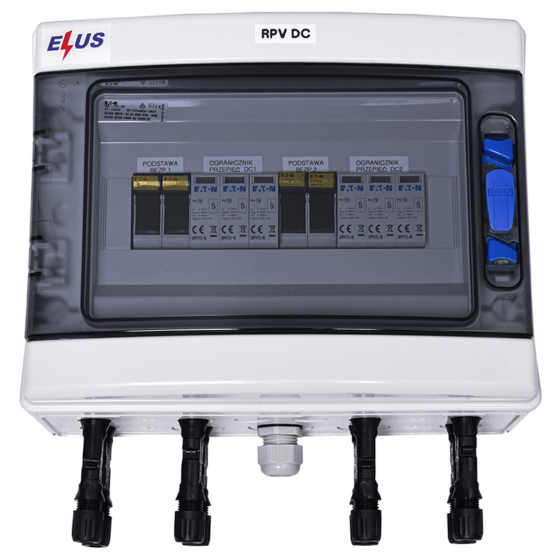 Rozdzielnica PV do fotowoltaiki z wyposażeniem (kompletna) 2Ł/T2/PB16/MC4