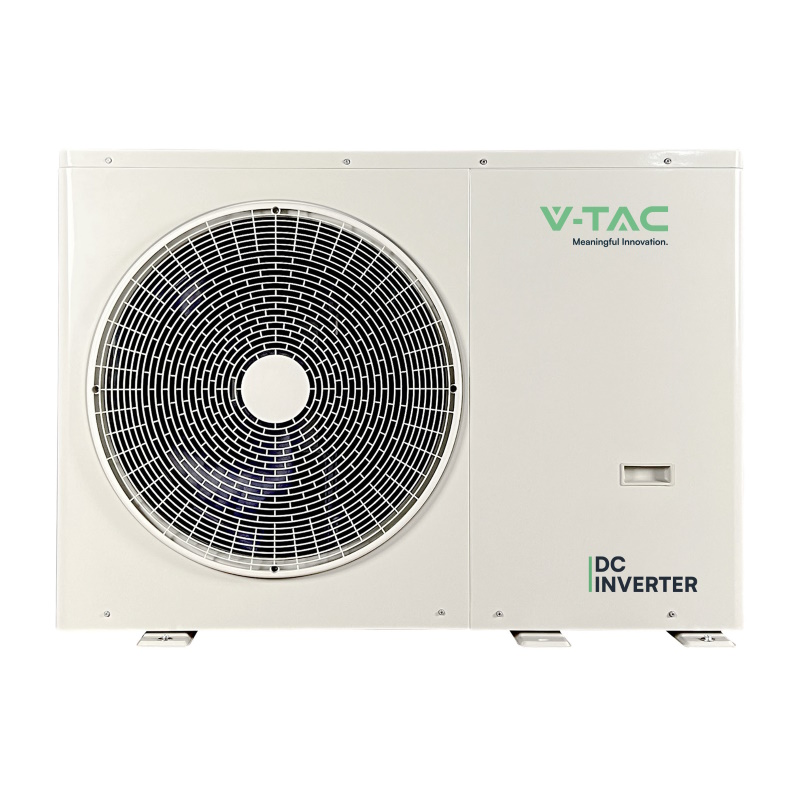 V-TAC Pompa ciepła Monoblok 8kW, 1F, R32, grzałka 3kW (VT-M8KW-P1H3-W)