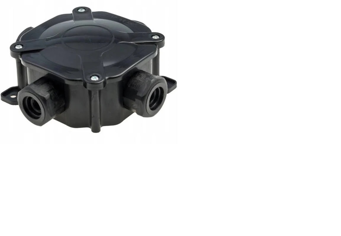 Puszka n/t hermetyczna PG21, 97x97x47mm, 5x6mm2, IP67, czarna, odporna na UV; PAWBOL