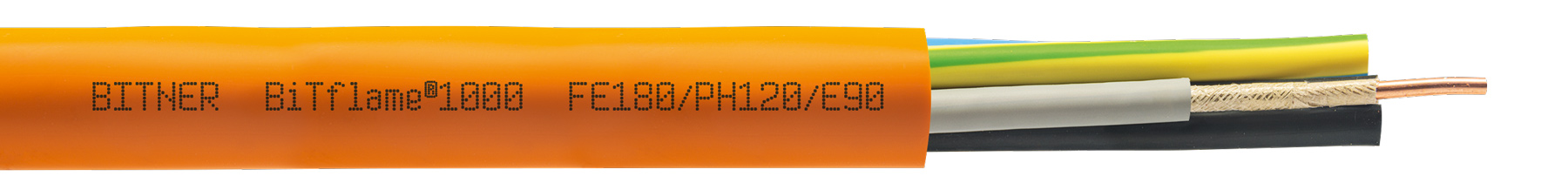 BiTflame®1000 3G1,5 RE FE180/PH120/E90 0,6/1kV ognioodporny, bezhalogenowy, kabel zasilający i sygnalizacyjny (NHXH-J3x1,5); BITNER