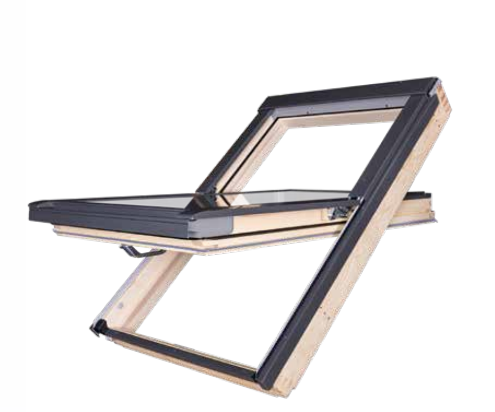Okno dachowe superenergooszczędne FTP-X P50 APWX WiFi Fakro GreenView elektryczne drewniane