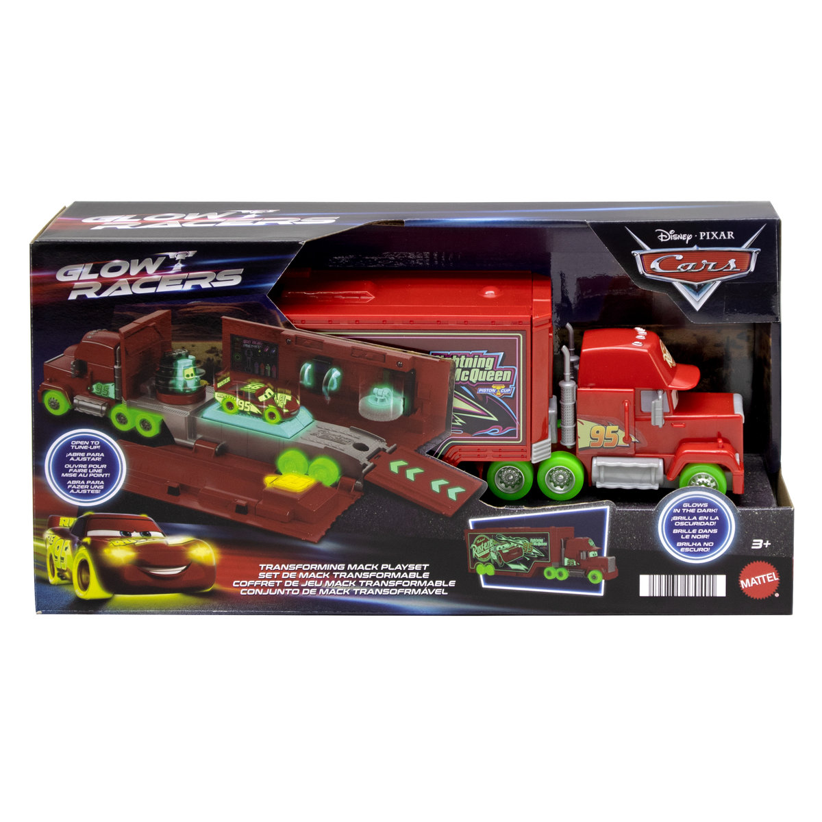 Auta Glow Racers, Maniek Świecący W Ciemnościach Zestaw, Hpx76
