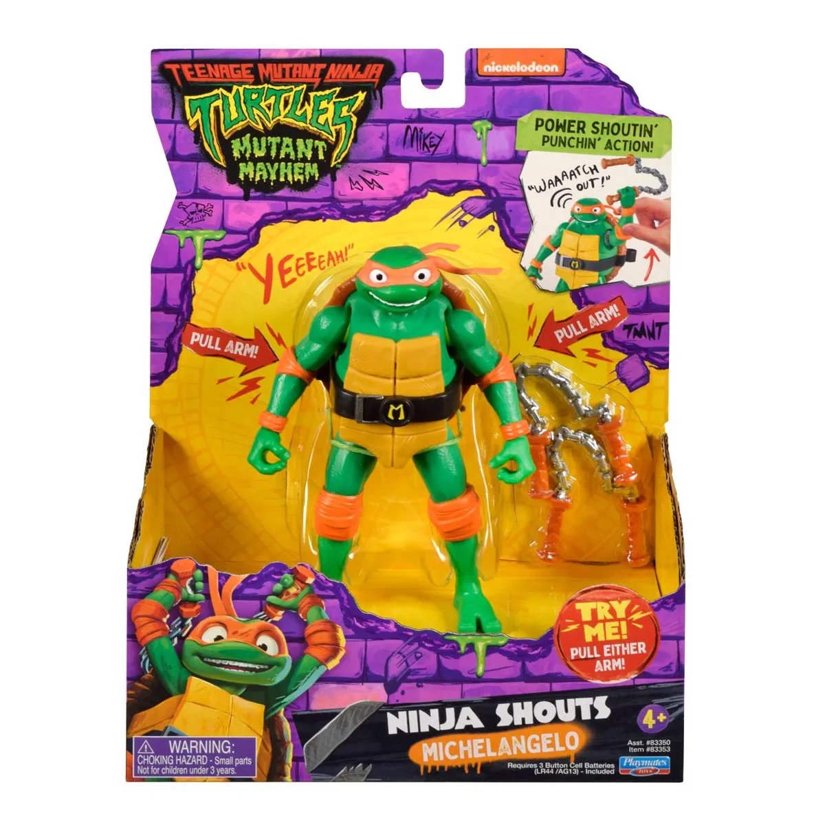 WOJOWNICZE ŻÓŁWIE NINJA Figurka MICHELANGELO Zmutowany Chaos 14cm