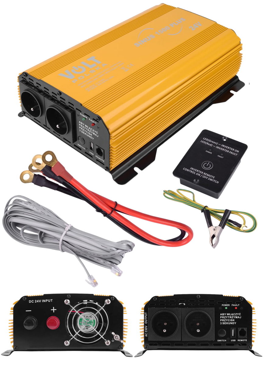 Przetwornica napięcia Volt SINUS PLUS 1500 24V 1500/1000W 24/230V