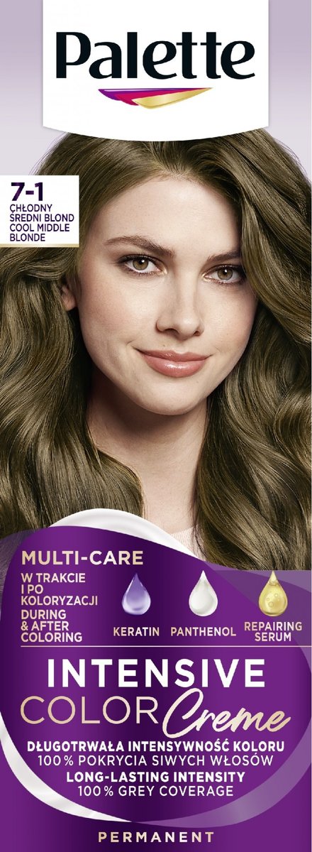 Palette Intensive Color Creme Farba do włosów Cool Middle Blonde 1szt