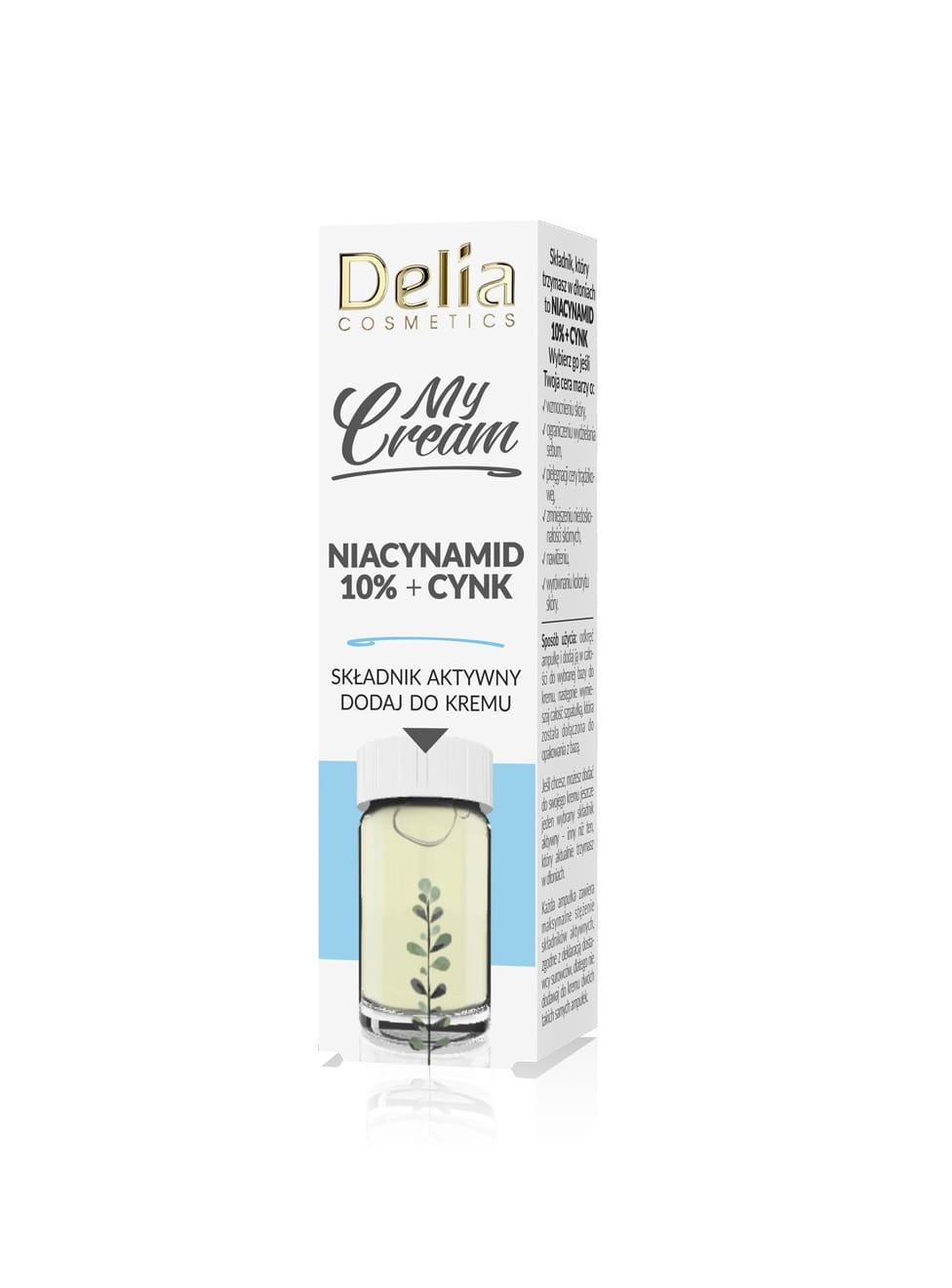 Delia My Cream Składnik aktywny Niacynamid 10% + Cynk 5 ml