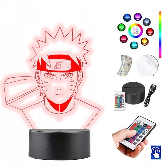 Lampka na biurko Naruto Anime 16kol. LED PLEXIDO