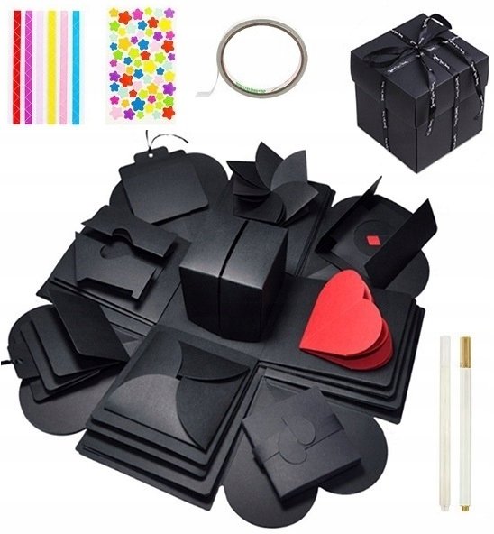 Rozkładane Pudełko Niespodzianka - ALBUM DIY