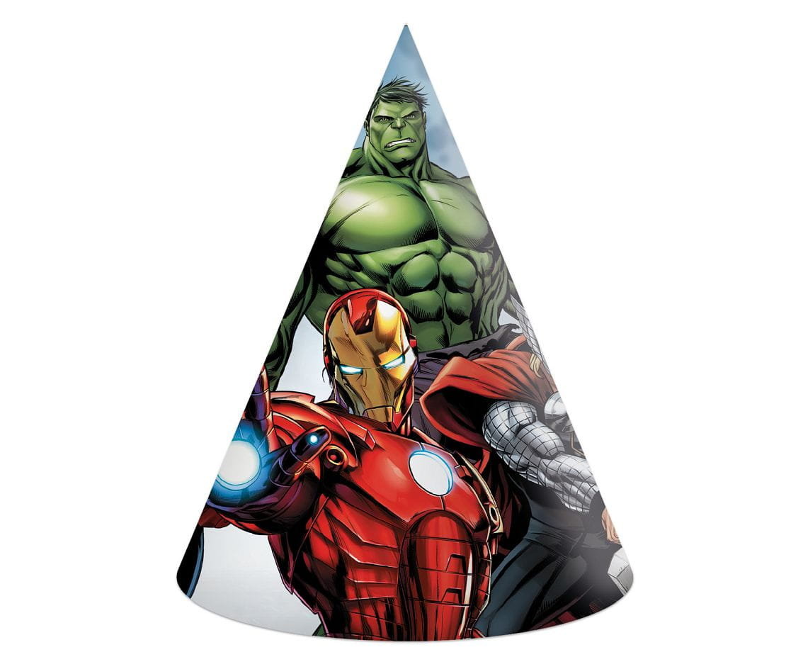 CZAPECZKI PAPIEROWE AVENGERS INFINITY STONES, 6 SZT.