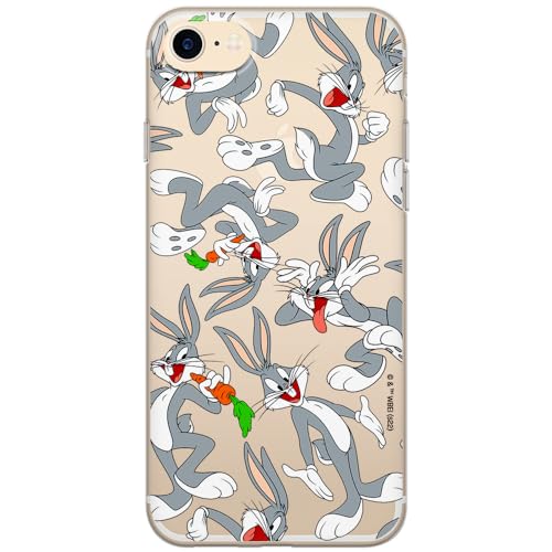 ERT GROUP etui na telefon Iphone 7/8/ SE 2/ SE 3, case oryginalny i oficjalnie licencjonowany przez Looney Tunes, wzór Bugs 013, optymalnie dopasowane, plecki z TPU częściowo przeźroczyste