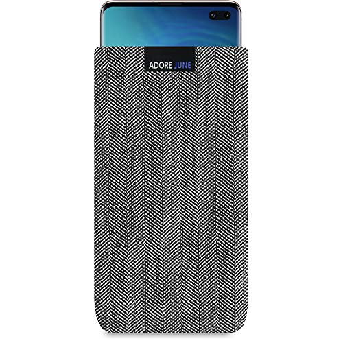 Adore June Etui biznesowe kompatybilne z Samsung Galaxy S10 Plus / S10+, etui na telefon komórkowy z charakterystycznego materiału w jodełkę - efekt czyszczenia wyświetlacza