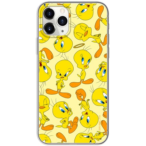 ERT GROUP etui na telefon Iphone 11 PRO, case oryginalny i oficjalnie licencjonowany przez Looney Tunes, wzór Tweety 010, optymalnie dopasowane, plecki z TPU częściowo przeźroczyste