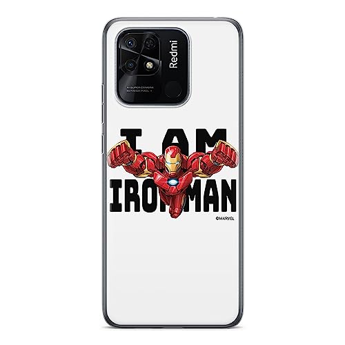 ERT GROUP etui na telefon Xiaomi REDMI 10C, case oryginalny i oficjalnie licencjonowany przez Marvel, wzór Iron Man 028, optymalnie dopasowane, plecki z TPU